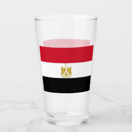 Pint Copo de vidro Patriótico com bandeira do Egito