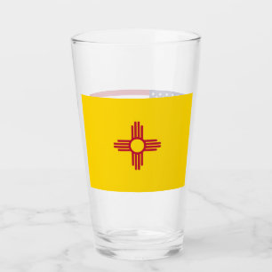 Pint Copo de vidro Patriótico com bandeira do Novo Mé