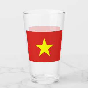 Pint Copo de vidro Patriótico com bandeira do Vietname