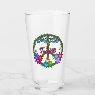 Pint Copo de Vidro - Paz e Amor