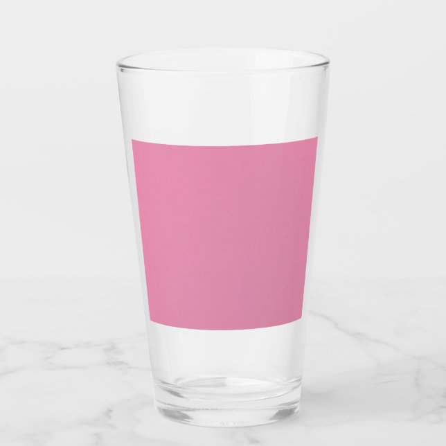 Pint Copo de Vidro Rosa Estético | Louças Bonitas (Frente)