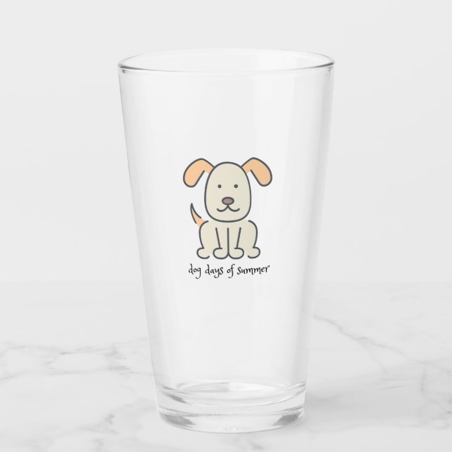 Pint Copo para Bebidas Dias de Cão de Verão (Frente)