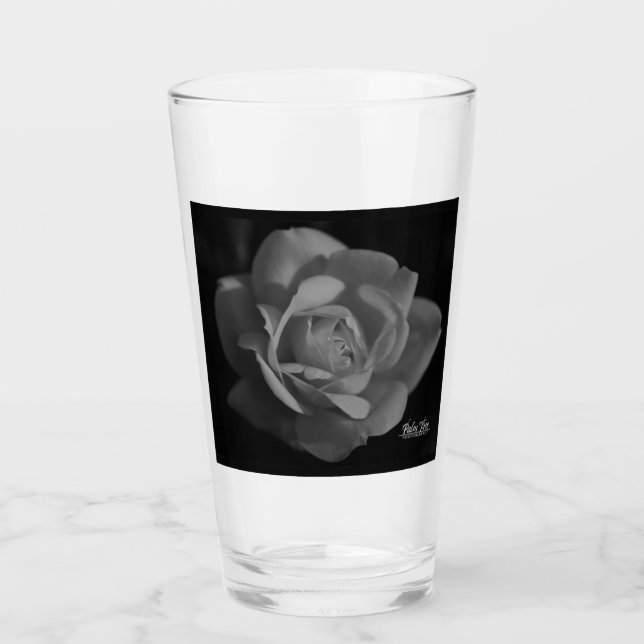 Pint Copo Pilsner Rosa Preta e Branca | Citação de Amor (Frente)
