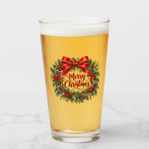 Coroa de Natal em Copo de Vidro