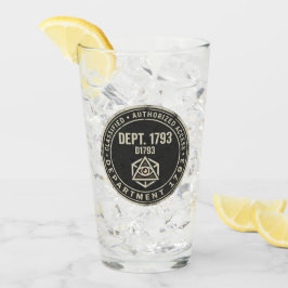 Pint Departamento 1793 Copo de Vidro