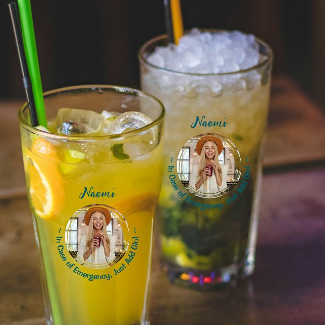 Pint "Em Caso De Emergência, Apenas Adicione Gin" Copo  (Funny incase of emergency just add gin glass gift  for friends)