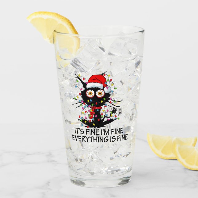 Pint Está tudo bem! Copo de vidro (Gelo frontal)