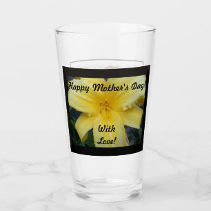 Pint Feliz Dia das Mães Com Amor Copo de Vidro