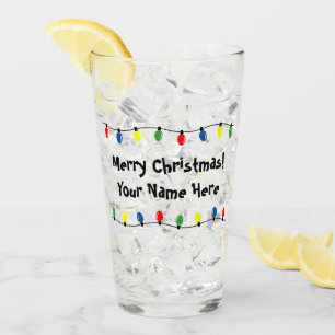 Pint Lâmpadas coloridas de árvore de Natal copo de vidr