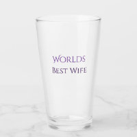 Melhor esposa do mundo Copo de Vidro Personalizado