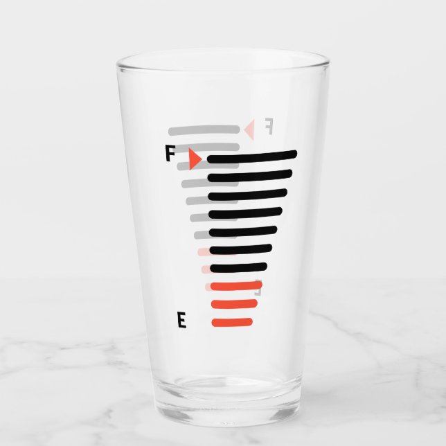 Pint Nível de cerveja para o seu copo de cerveja (Frente)