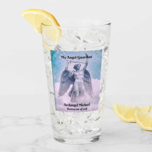 Pint Olho laser de Arcanel Michael Deus, copo de vidro  (Gelo frontal)