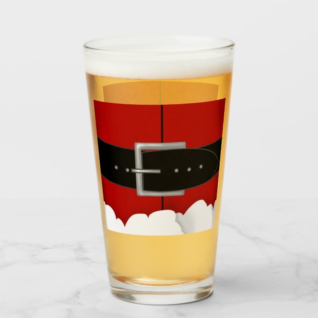 Pint Papai noel Copo de Vidro (Traseira (Preenchido))