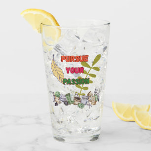 Pint Perseguir sua Paixão- Copo para Bebidas de Jardina