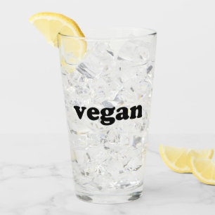 Pint Vegan - copo de vidro com letras pretas