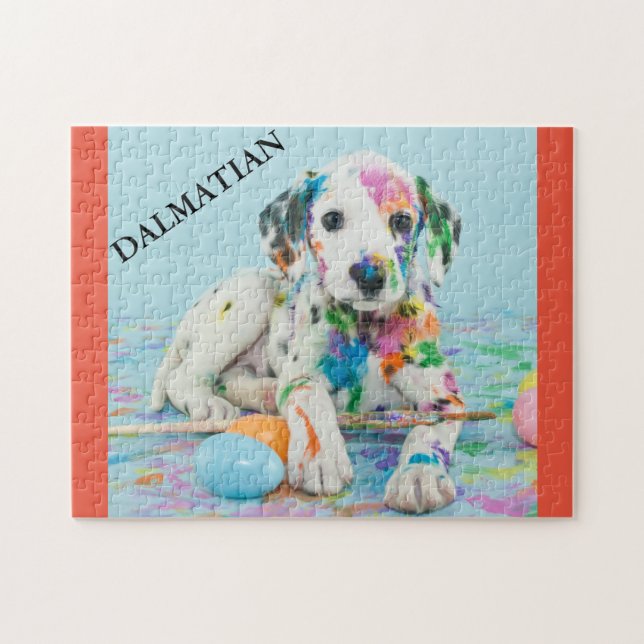 PINTA DIVIDIDA QUEBRA-CABEÇA DALMATIANO. JIGSAW PU (Horizontal)