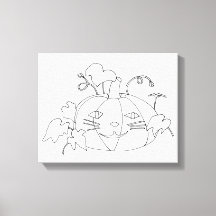 Pinta-o na cara do gato Pumpkin na Canvas