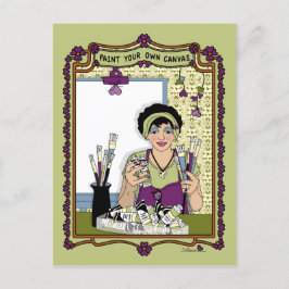 Pinta sua própria Canvas_A_ Cartão postal