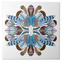 Pintada pena Mandala, Blues/Browns