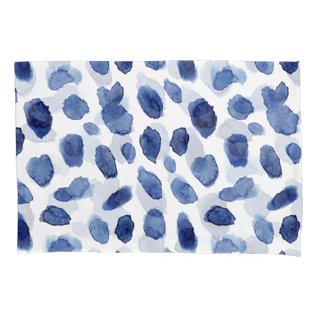 Pintado À Mão, Manchas Azuis De Aquarela. (Frente)