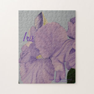 Pintado Roxo Irrises Quebra-cabeça