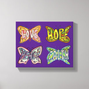 Pintagem de Canvas de Arte de Borboleta