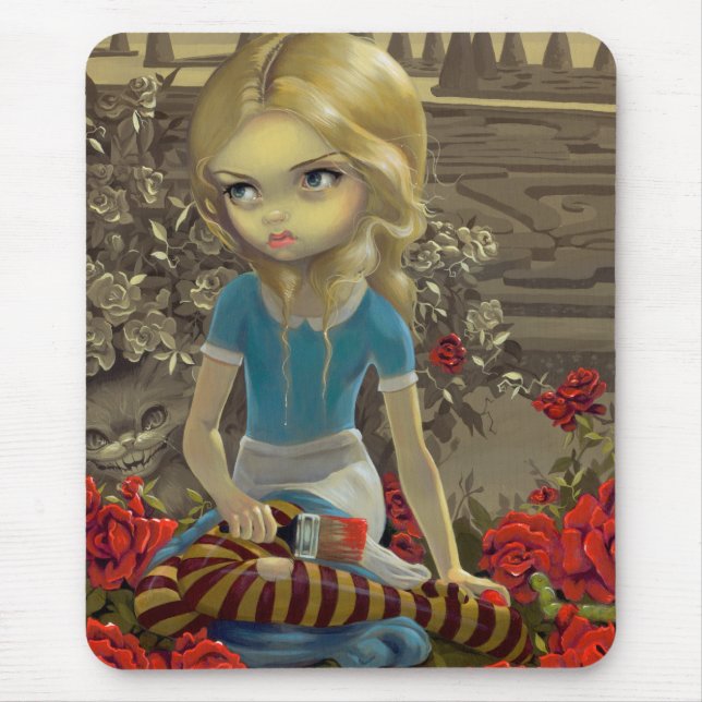 "Pintando o vermelho" Mousepad dos rosas (Frente)