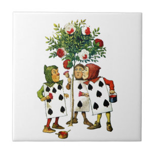 Pintando os rosas da rainha em Alice no país das