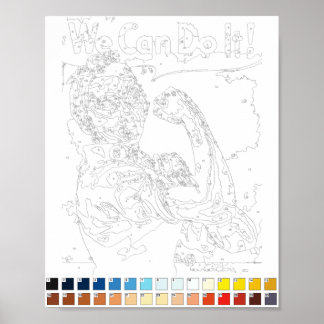 Pintar por números: Rosie the Riveter Poster