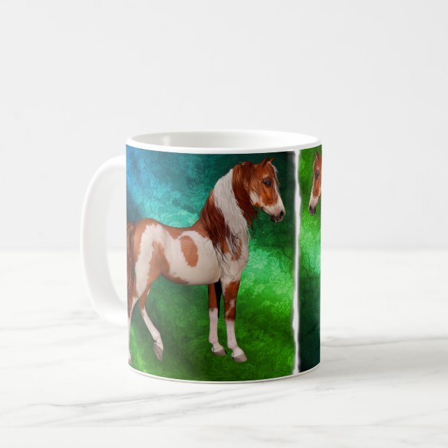 Pinte a caneca clássica do cavalo 11oz, mude o (Frente Esquerda)