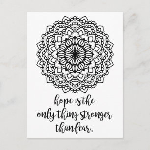 Pinte! Cartão Postal de Inspiração de Mandala