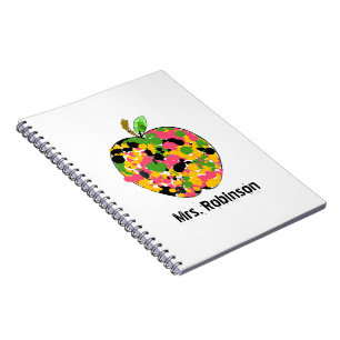 Pinte o caderno espiral de Apple do Splatter para