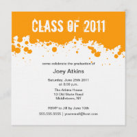 Pinte o convite da graduação do Splatter