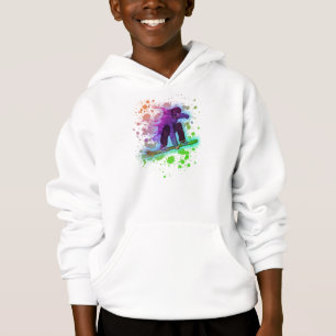 Pinte o hoodie dos miúdos do snowboarder do