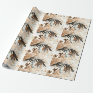 Pinte o papel de embrulho do pônei do cavalo -