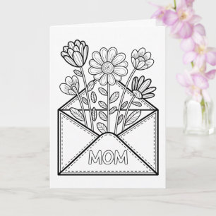 Pinte Seu Próprio Cartão do Dia das Mães - Correio