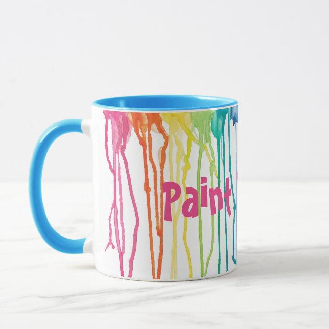 Pintei a Água? Caneca de Gotejamento de Arco-Íris (Esquerda)