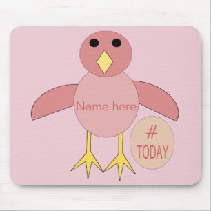 Pintinho cor-de-rosa feito sob encomenda Mousepad