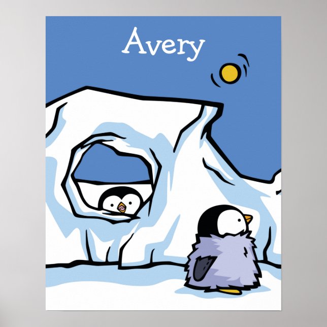 Pintinho pinguim-a-boo Poster (Frente)