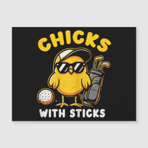 Pintinhos Com Sticks Golfer Girl Gol