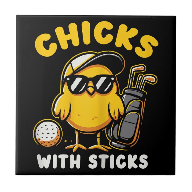Pintinhos Com Sticks Golfer Girl Gol (Frente)