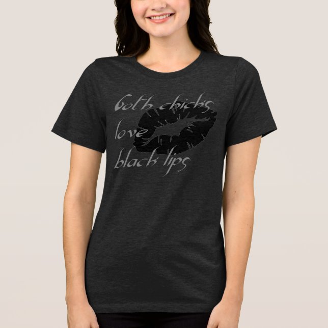 Pintinhos góticos adoram Lábios negros humor de Di (Frente)