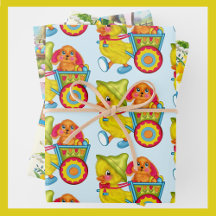 Pintinhos páscoas Bunny Daffodils 3 Crianças Color