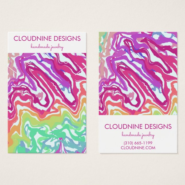 Pintões Coloridos Enrolando Colar Colar Joias (Frente & Verso)