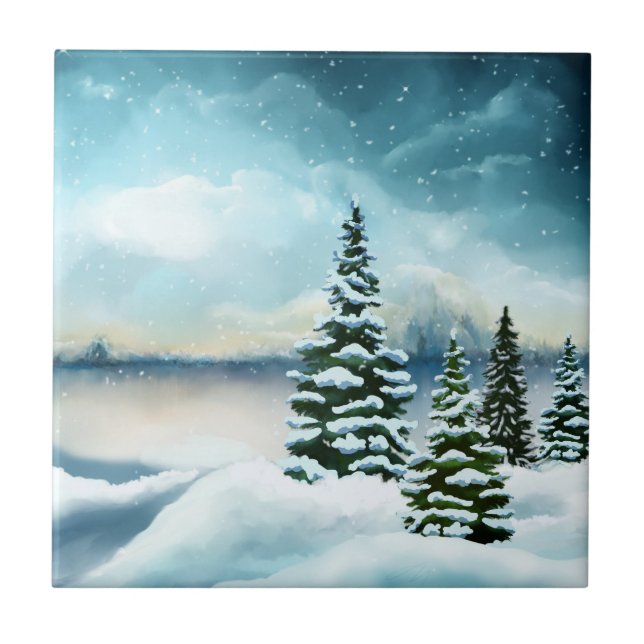 Pintor Cênico Winter Wonderland Watercolor (Frente)