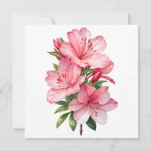 Pintor de aquarela de flor Azalea