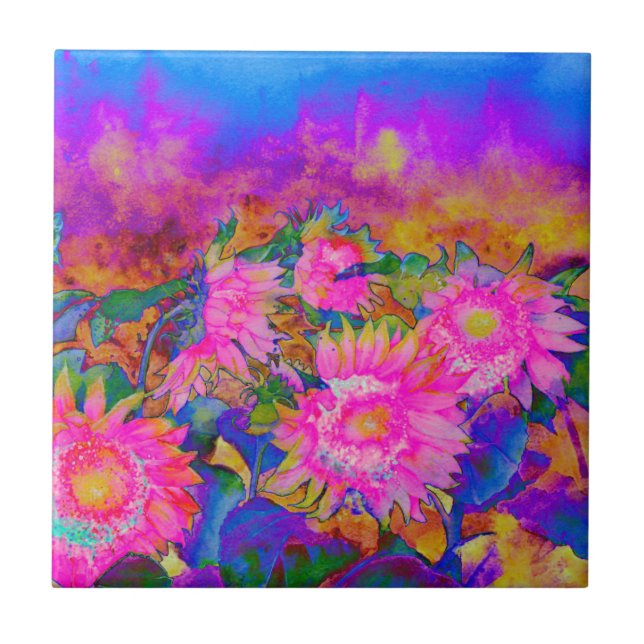 Pintor de aquarelas abstrato cor-de-rosa (Frente)