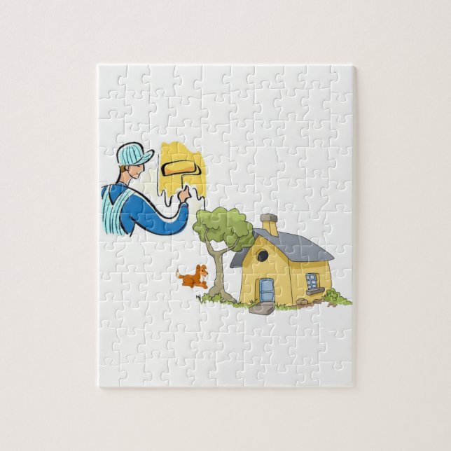 Pintor Quebra-cabeça de serra (Vertical)