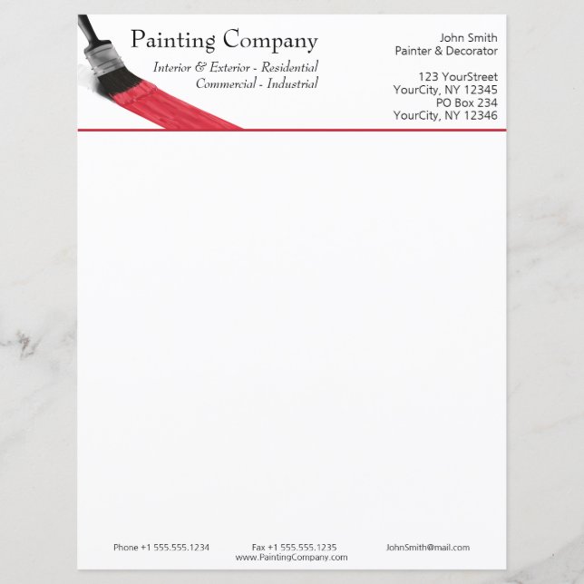 Pintor Service Company Brush Red (Frente)