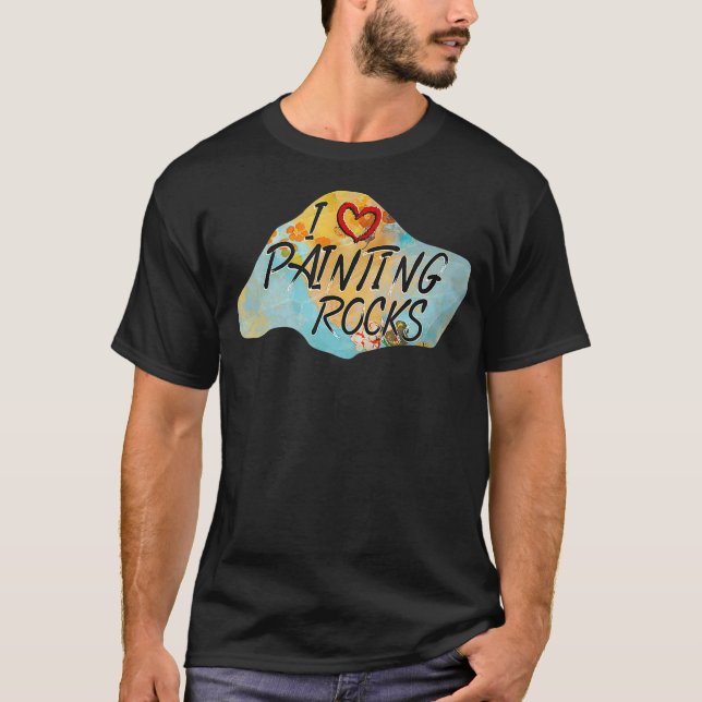 pintora de rock engraçado — pintora de camisa ston (Frente)
